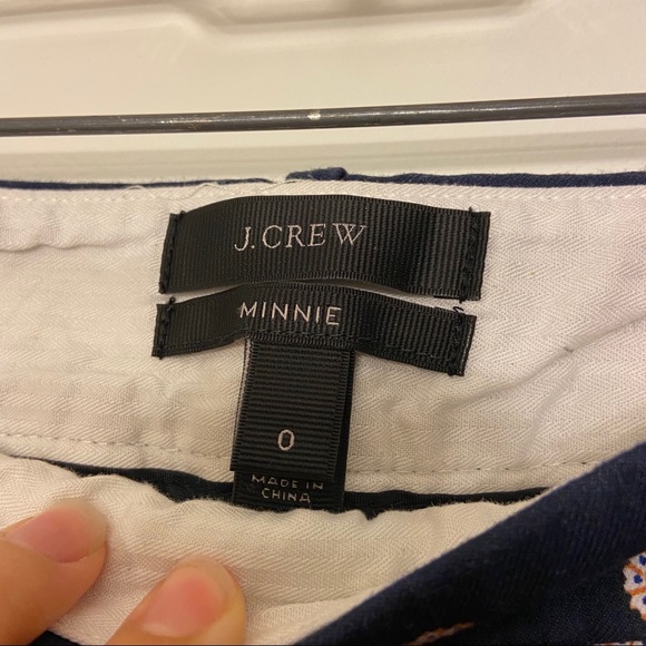 J Crew Minnie Dress Pant Navy Foulard Print Sz 0 - Picture 6 of 11